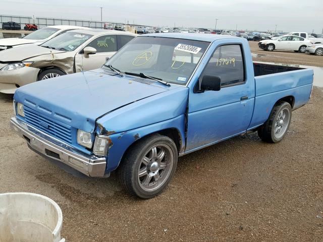 1N6ND11S4JC308222 - 1988 NISSAN D21 SHORT BLUE photo 2