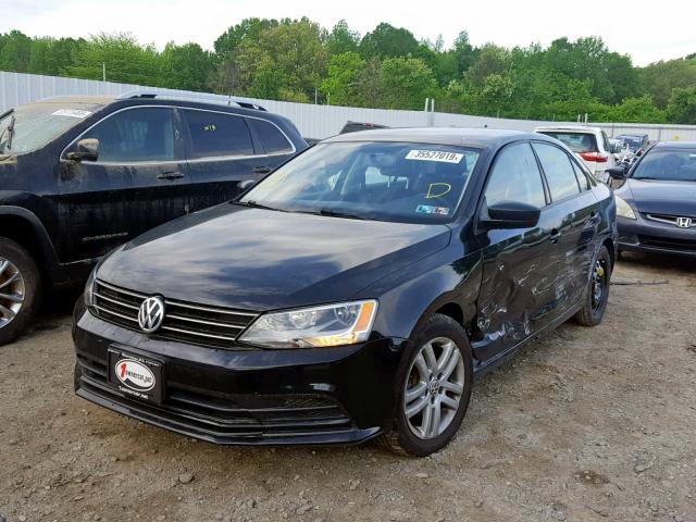 3VW2K7AJ7FM243066 - 2015 VOLKSWAGEN JETTA BASE BLACK photo 2