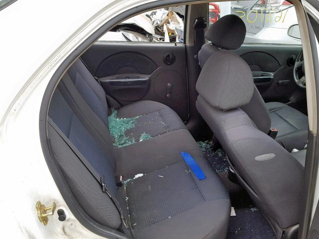 KL1TD56626B568863 - 2006 CHEVROLET AVEO BASE თეთრი ფოტო 6