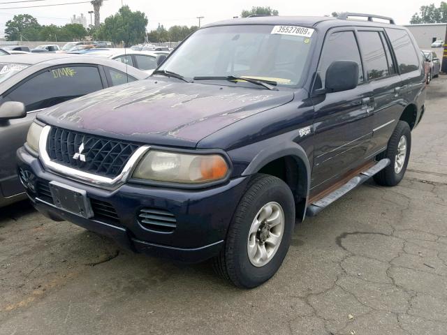 JA4LS21HX2J059944 - 2002 MITSUBISHI MONTERO SP BLUE photo 2