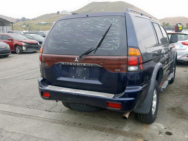 JA4LS21HX2J059944 - 2002 MITSUBISHI MONTERO SP BLUE photo 4