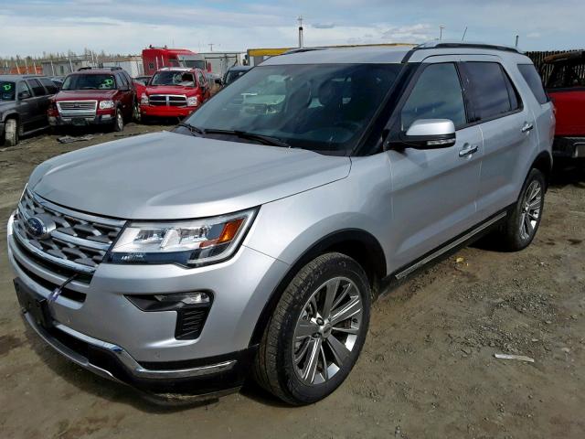 1FM5K8F88JGB33637 - 2018 FORD EXPLORER L SILVER photo 2