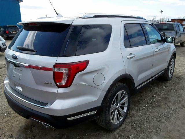 1FM5K8F88JGB33637 - 2018 FORD EXPLORER L SILVER photo 4