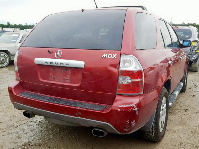 2HNYD18884H554874 - 2004 ACURA MDX TOURIN RED photo 4