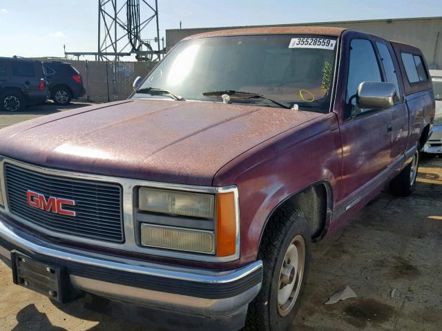 2GTFC29Z5P1563879 - 1993 GMC SIERRA C25 RED photo 2