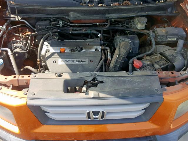 5J6YH28708L008452 - 2008 HONDA ELEMENT EX ORANGE photo 7