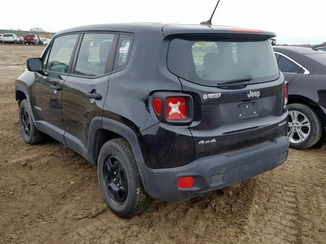 ZACCJBAT1FPB50698 - 2015 JEEP RENEGADE S BLACK photo 3