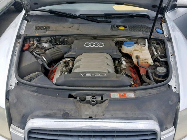 WAUDG74F15N104783 - 2005 AUDI A6 3.2 QUA SILVER photo 7