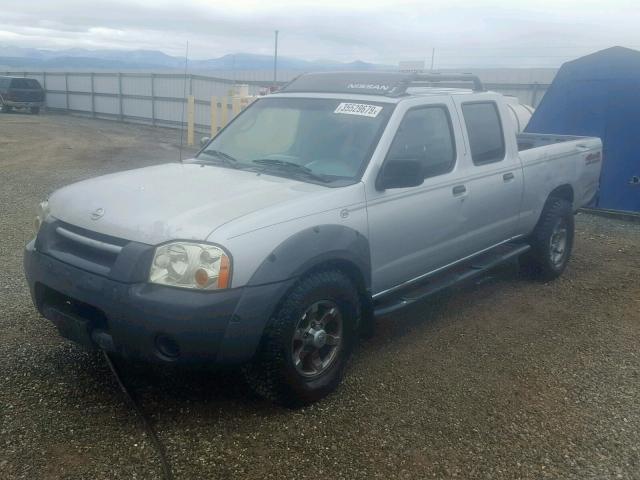 1N6ED29Y22C346564 - 2002 NISSAN FRONTIER C GRAY photo 2