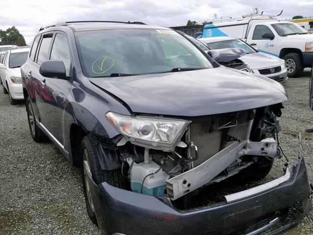 5TDDK3EH4DS245964 - 2013 TOYOTA HIGHLANDER GRAY photo 1