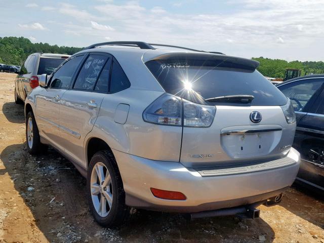 JTJHW31U182859745 - 2008 LEXUS RX 400H SILVER photo 3