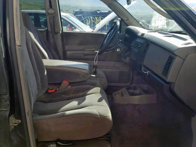 1B7HL38N92S660735 - 2002 DODGE DAKOTA QUA BLACK photo 5