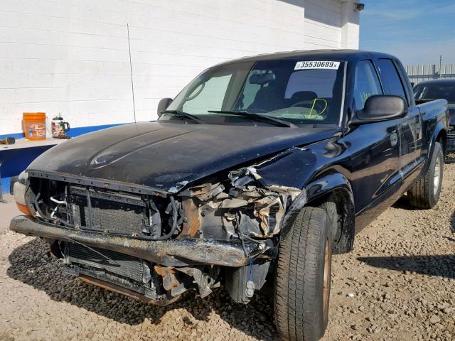 1B7HL38N92S660735 - 2002 DODGE DAKOTA QUA BLACK photo 9