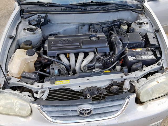 1NXBR12E22Z646483 - 2002 TOYOTA COROLLA CE GRAY photo 7