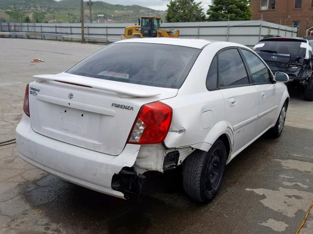 KL5JD56Z65K083429 - 2005 SUZUKI FORENZA S WHITE photo 4