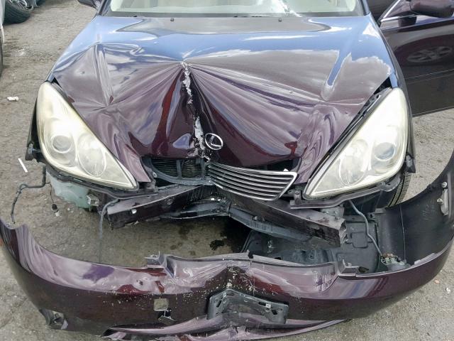 JTHBA30G665159345 - 2006 LEXUS ES 330 BURGUNDY photo 7