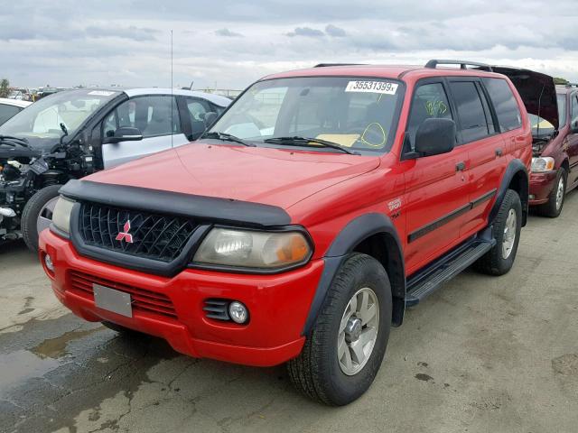 JA4LS31R11P054772 - 2001 MITSUBISHI MONTERO SP RED photo 2