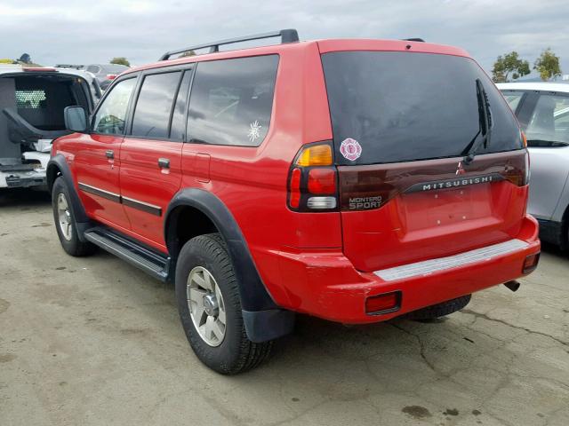 JA4LS31R11P054772 - 2001 MITSUBISHI MONTERO SP RED photo 3