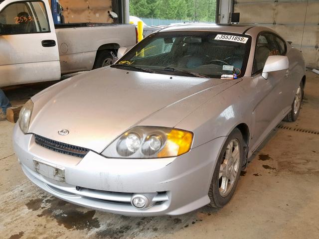 KMHHN65F83U046771 - 2003 HYUNDAI TIBURON SILVER photo 2