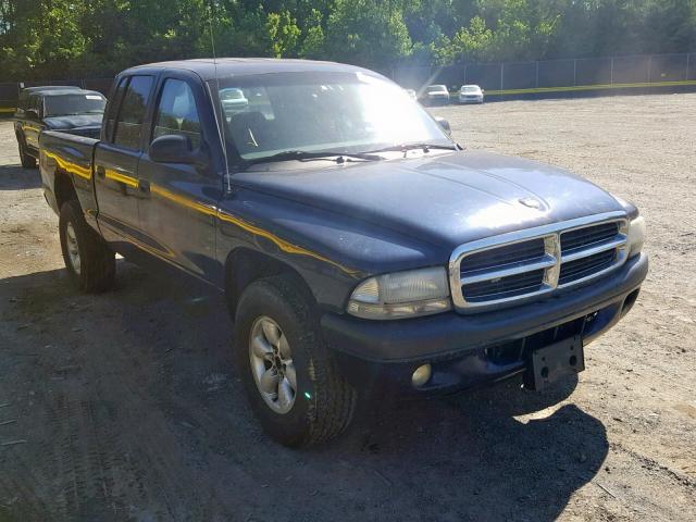 1D7HG38N24S641568 - 2004 DODGE DAKOTA QUA BLUE photo 1