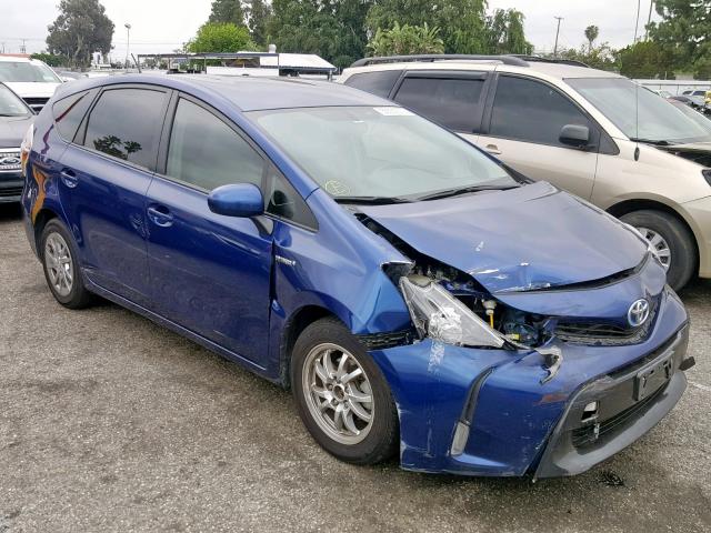 JTDZN3EU5FJ034024 - 2015 TOYOTA PRIUS V BLUE photo 1