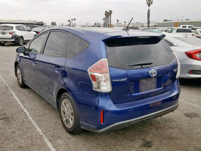 JTDZN3EU5FJ034024 - 2015 TOYOTA PRIUS V BLUE photo 3