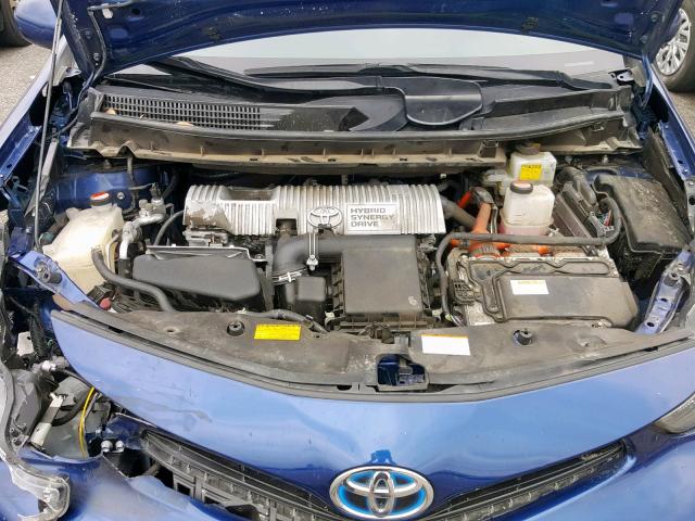 JTDZN3EU5FJ034024 - 2015 TOYOTA PRIUS V BLUE photo 7