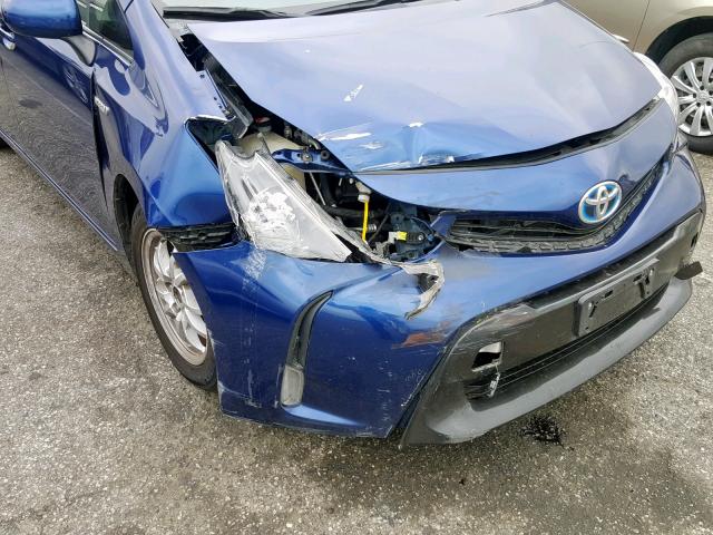 JTDZN3EU5FJ034024 - 2015 TOYOTA PRIUS V BLUE photo 9