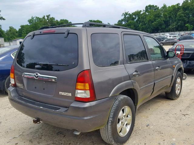 4F2CZ04103KM19416 - 2003 MAZDA TRIBUTE LX GRAY photo 4