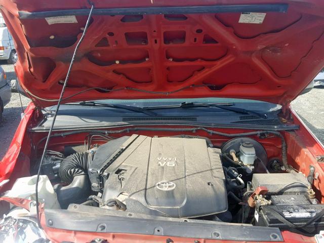 5TETU62N38Z556098 - 2008 TOYOTA TACOMA PRE RED photo 7