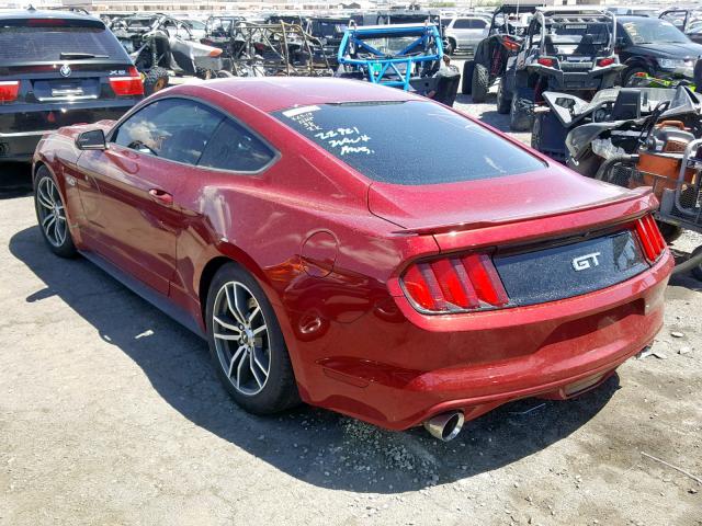 1FA6P8CF1F5408870 - 2015 FORD MUSTANG GT RED photo 3