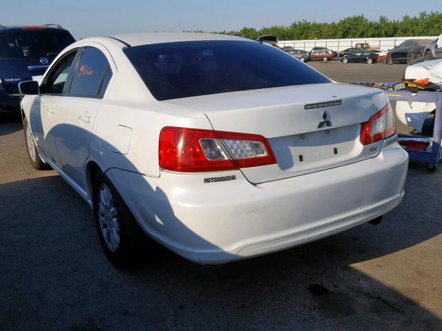 4A32B2FF5CE019268 - 2012 MITSUBISHI GALANT FE WHITE photo 3