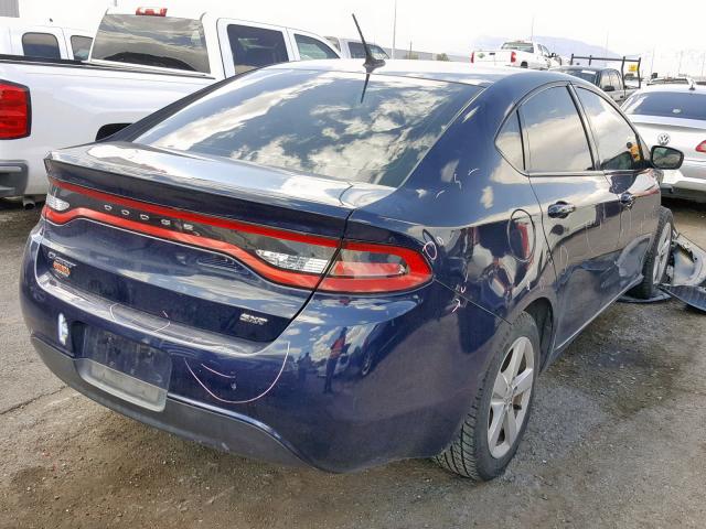 1C3CDFBB0FD187071 - 2015 DODGE DART SXT BLUE photo 4