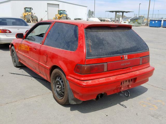 2HGED7362LH573423 - 1990 HONDA CIVIC SI RED photo 3