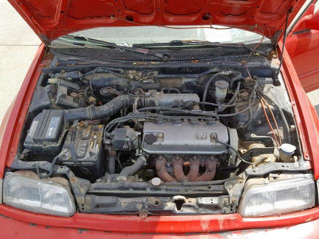 2HGED7362LH573423 - 1990 HONDA CIVIC SI RED photo 7