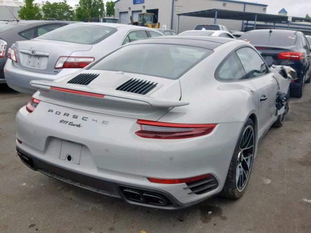 WP0AD2A92JS156421 - 2018 PORSCHE 911 TURBO GRAY photo 4