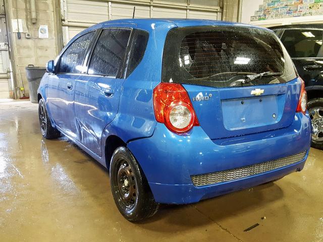 KL1TD6DE1AB126097 - 2010 CHEVROLET AVEO LS BLUE photo 3