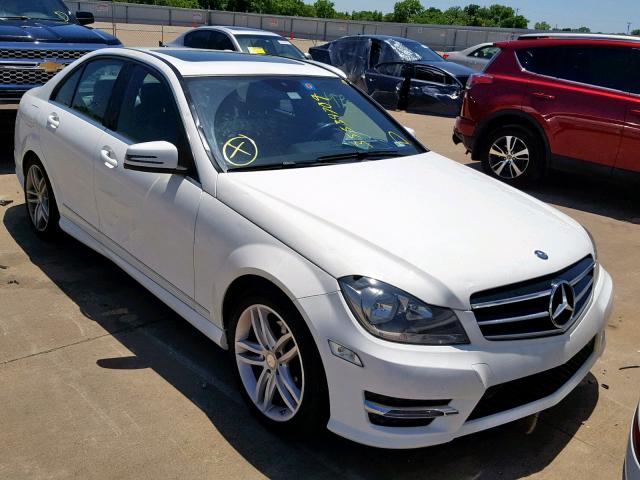 WDDGF4HB9EA936555 - 2014 MERCEDES-BENZ C 250 WHITE photo 1