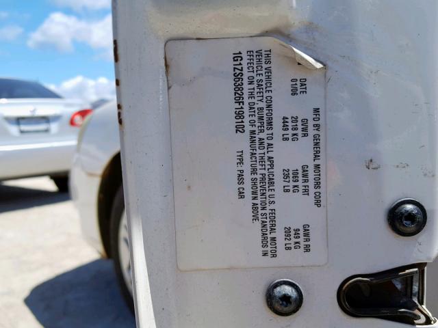 1G1ZS63826F198102 - 2006 CHEVROLET MALIBU MAX WHITE photo 10