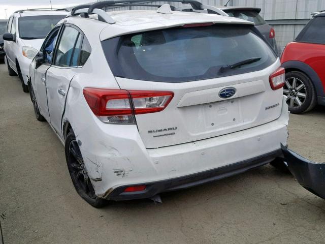 4S3GTAU68J3702674 - 2018 SUBARU IMPREZA LI WHITE photo 3