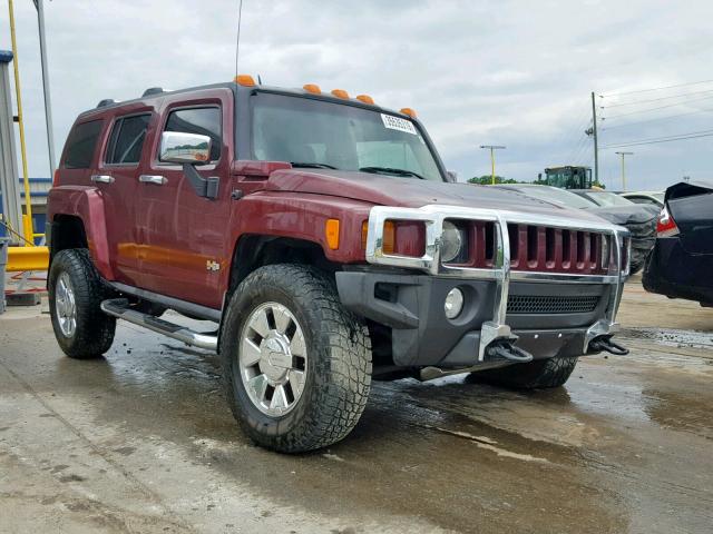 5GTDN13E078177359 - 2007 HUMMER H3 MAROON photo 1