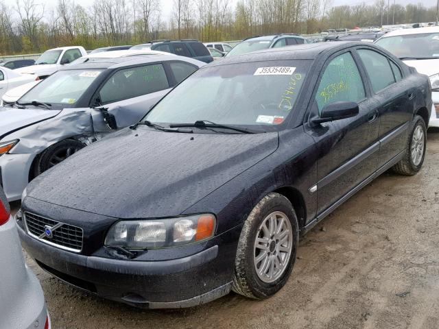 YV1RS61T742407346 - 2004 VOLVO S60 BLACK photo 2