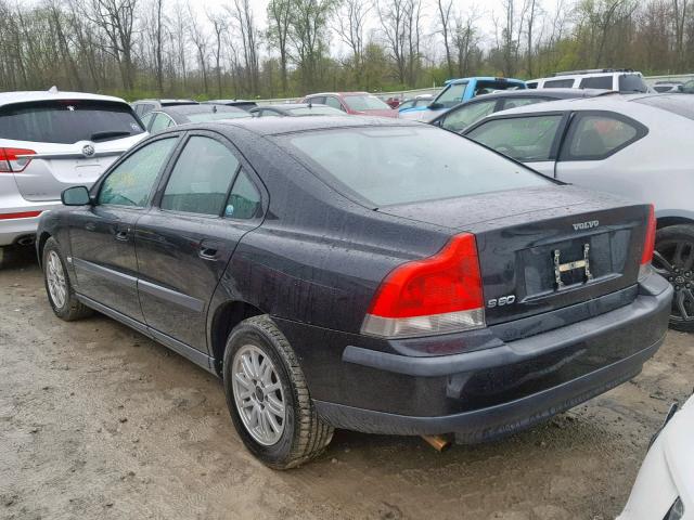 YV1RS61T742407346 - 2004 VOLVO S60 BLACK photo 3