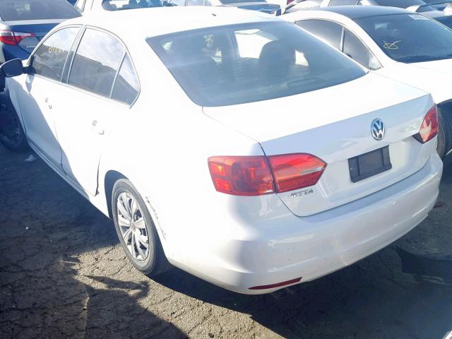 3VW2K7AJ4DM378793 - 2013 VOLKSWAGEN JETTA BASE 白色 照片 3