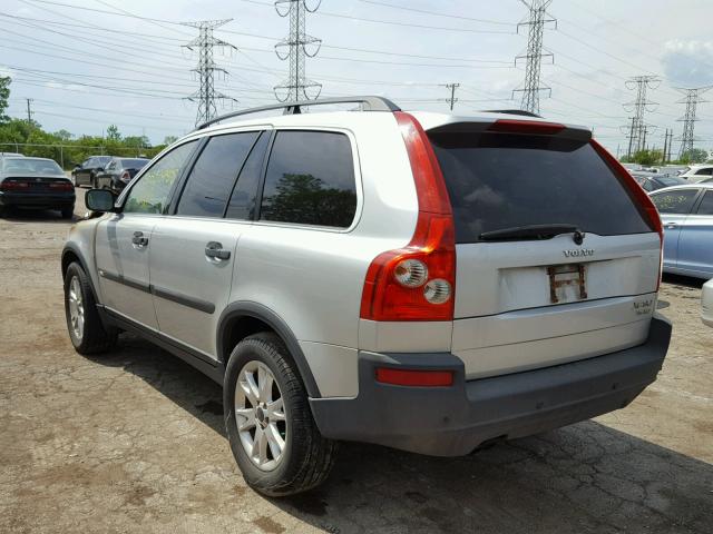 YV1CZ91H441106022 - 2004 VOLVO XC90 T6 SILVER photo 3