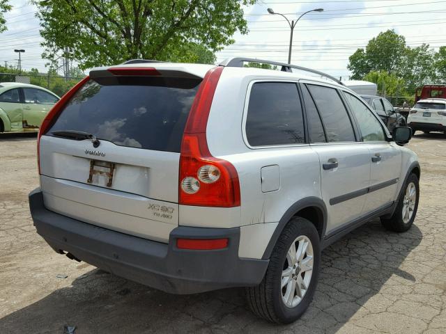 YV1CZ91H441106022 - 2004 VOLVO XC90 T6 SILVER photo 4