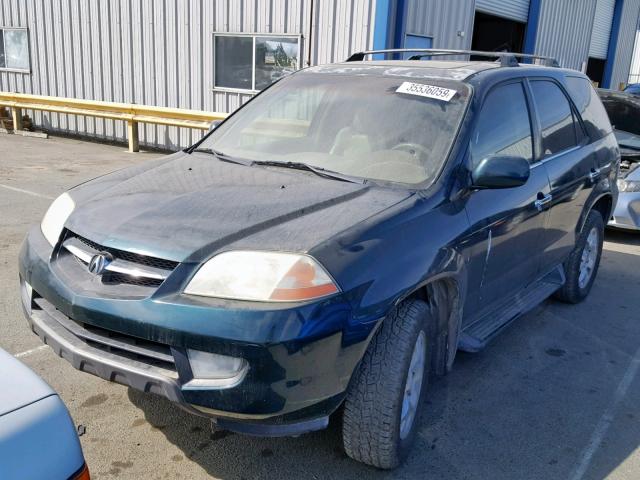 2HNYD18861H520220 - 2001 ACURA MDX TOURIN GREEN photo 2