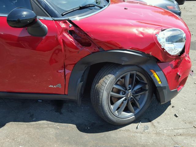 WMWZC5C53DWM15493 - 2013 MINI COOPER S C RED photo 9