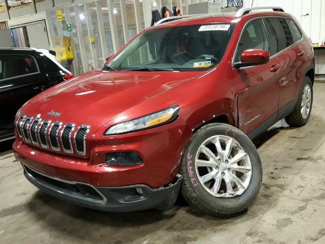 1C4PJMDS7EW196599 - 2014 JEEP CHEROKEE L RED photo 2