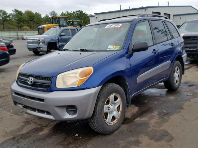 JTEHD20V246020697 - 2004 TOYOTA RAV4 BLUE photo 2